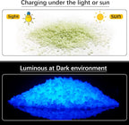 3 Box Glow in The Dark Crushed Glass Craft Glitter Fine - Image 2