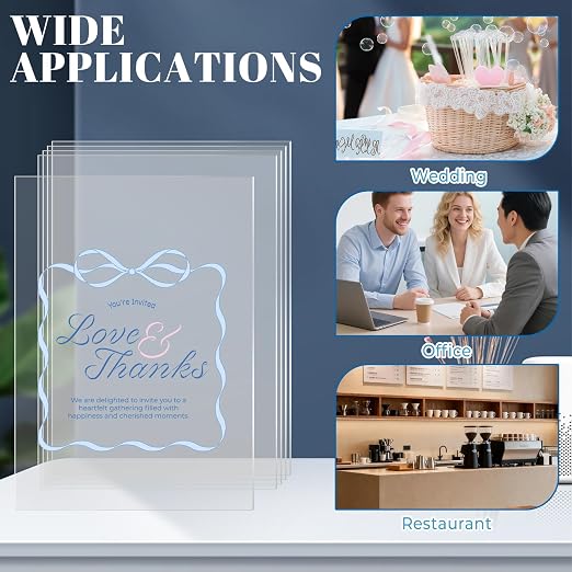 TKOnline 30 PCS Plexiglass Sheets, Invitations, Poster Frames Plastic Board - Image 7