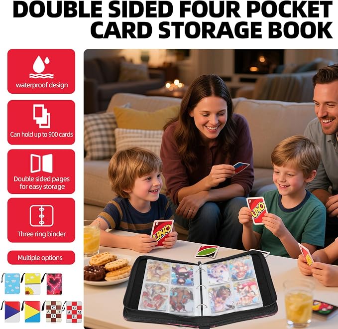 Collectible Trading Card Albums, 4 Pocket Card Binder, 400 Double Sided Pocket - Image 2