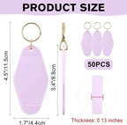 Yoption 50pcs Blank Motel Keychain Bulk - Image 3
