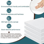 Frienda 6 Pack 3" X 22" X 22" Upholstery High Density Foam Cushion White - Image 3