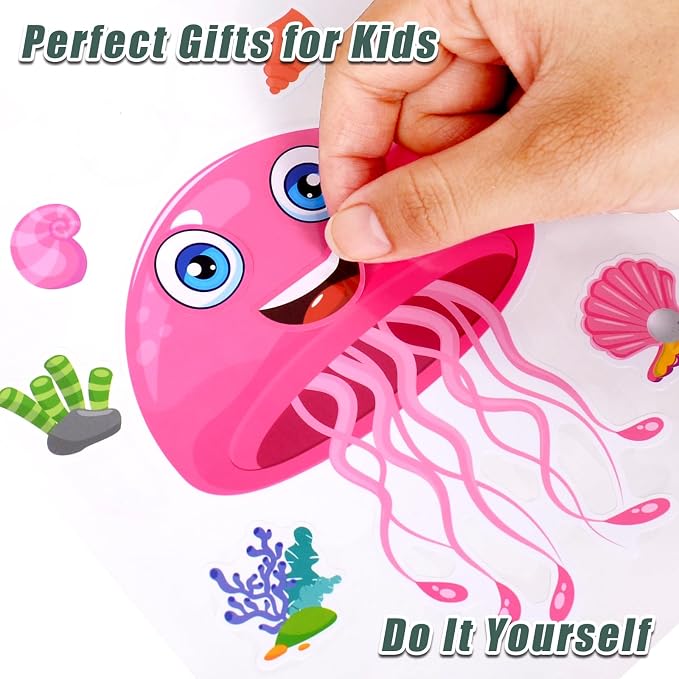 48 Sheets Create Funny Mixed Animals Stickers, Make a Face Stickers - Image 6
