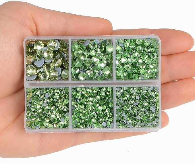 4000pcs Mixed Size Hot Fix Round Crystals Gems Glass Stones Hotfix Flat Back - Image 6