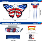 SGftre American Flag Butterfly Kite - Image 3