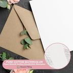 PATIKIL 100 Pcs Pure Cotton Watercolor Paper 140lb/300 GSM Water Coloring Paint - Image 3