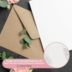 PATIKIL 100 Pcs Pure Cotton Watercolor Paper 140lb/300 GSM Water Coloring Paint - Image 3