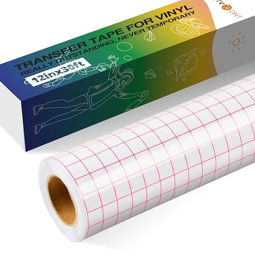 HTVRONT Transfer Tape for Vinyl, Medium Tack | Perfect for Permanent Vinyl by HTVRONT