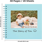 8x8 Inch DIY Scrapbook Photo Album, Hardcover Kraft Paper Acid-Free, 20 Sheets - Image 2