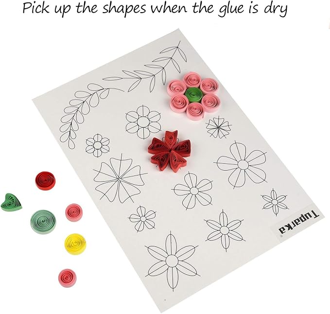 TUPARKA 19 Pcs Paper Quilling Kits 45 Colors 900 Strips Quilling Art Paper DIY - Image 8