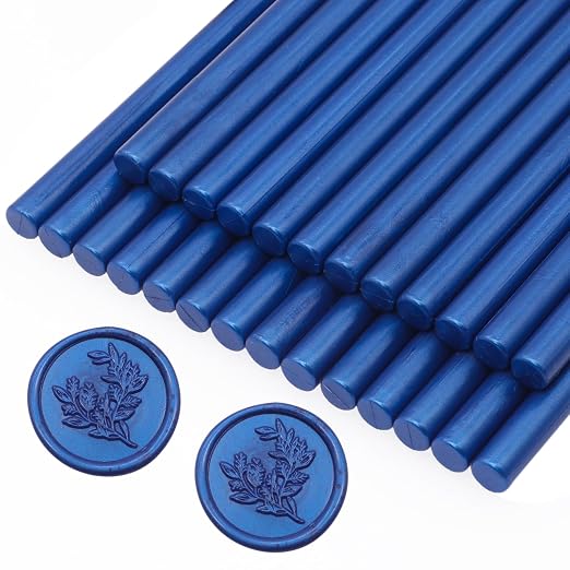 Navy Blue Wax Seal Sticks 26pcs, Andotopee Glue Gun Wax Seal Sticks by Andotopee