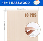 10 Pack 16x16x1/8 Inch Basswood Sheets, Large Size Basswood - Image 2