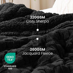 Drewin Weighted Blanket Queen Size 15lbs, Dual Sided Soft Cozy Jacquard - Image 2