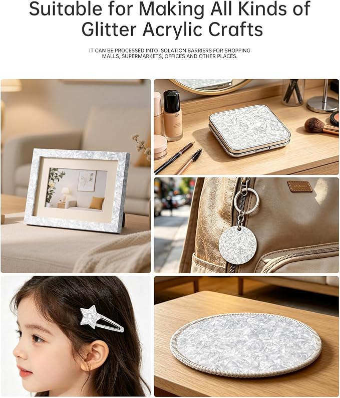 Acrylic Sheets Pearlescent Glitter Acrylic Sheet 1/8 Thickness Acrylic Sheets - Image 5