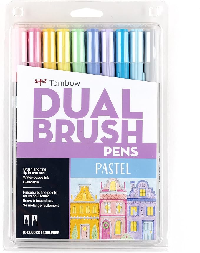 Tombow 56187 Dual Brush Pen Art Markers, Brush and Fine Tip Markers by Tombow