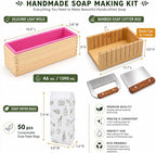 Soap Mold Making Kit with Wooden Cutter Soap Molds Silicone 46oz Purple | Melt - Image 2
