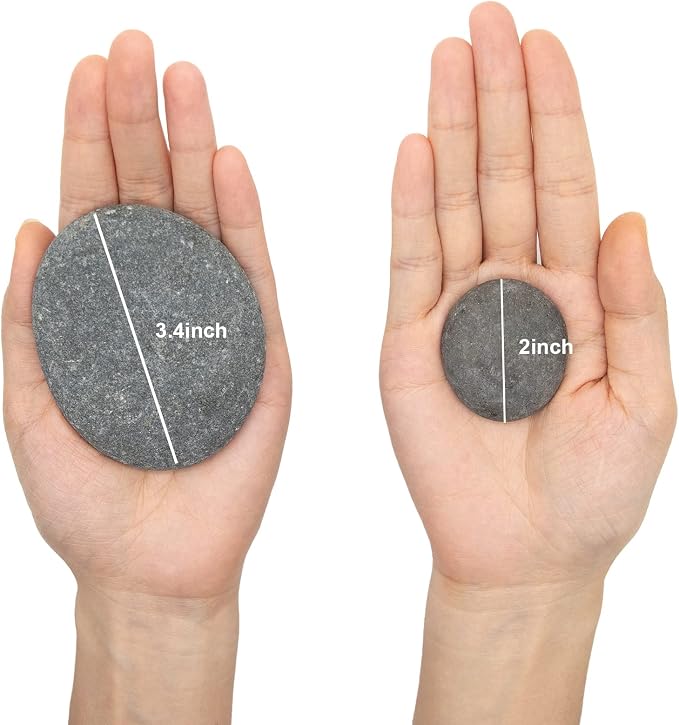 Markdang 40 Pcs Large Rocks for Painting 25pcs 2-3” & 15pcs 3-4” River Rocks - Image 4