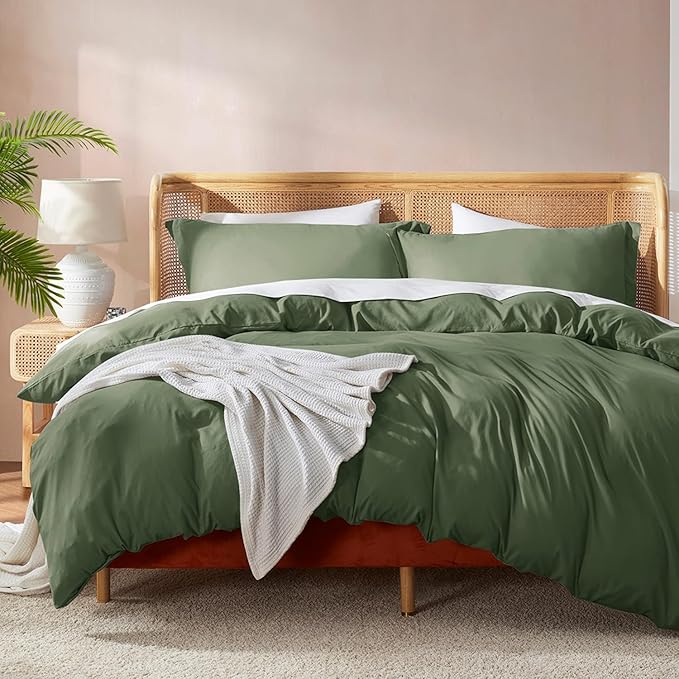 Nestl Olive Green California King Duvet Cover Sets by Nestl