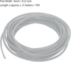 uxcell PET Expandable Sleeving 10ft 1/8" Gray Cable Management Sleeve Cord - Image 3