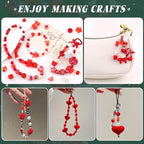 200-260PCS TINKRSTUFF Assorted Red Acrylic Beads - Image 5