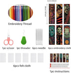 DYAIANGMU Halloween 6 Pcs Cross Stitch Bookmark Kit - Image 2