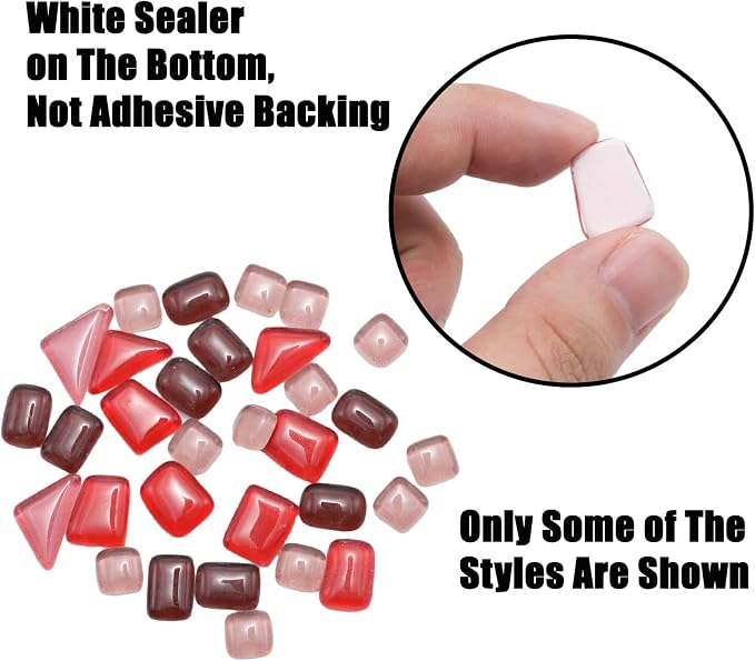 200g Assorted Colors Irregular Crystal Glass Mosaic Tiles, Colorful Glass - Image 3