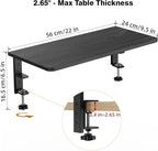 Desk Extender, 22-inch Clamp-On Desk Shelf, Height-Adjustable Desktop Shelf - Image 2