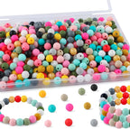 300Pcs Silicone Beads 9mm Mix Color, Bulk Silicone Beads 9mm by Kovict