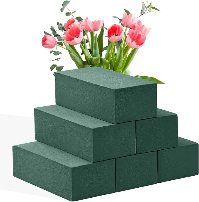 6 Pcs Floral Foam Blocks 7.8x3.5x2.4in Florist Foam by GCVOPTON