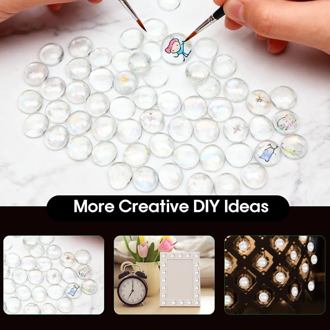 5 lb Clear Glass Beads for Vases, Glass Pebbles - Image 7