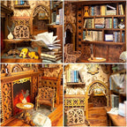 Fsolis Book Nook Kit, 3D Wooden Puzzles - Image 5