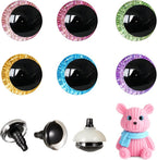 MUCUNNIA 96pcs 25mm 3D Glitter Safety Eyes by MUCUNNIA