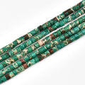 148pcs 3x2mm Dark Green Natural Sea Sediment Imperial Jasper Heishi Disc by LIFAVOVY