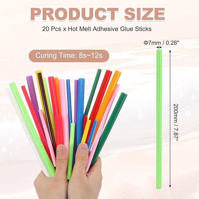 PATIKIL Hot Glue Sticks for Glue Gun, Light Green - Image 2