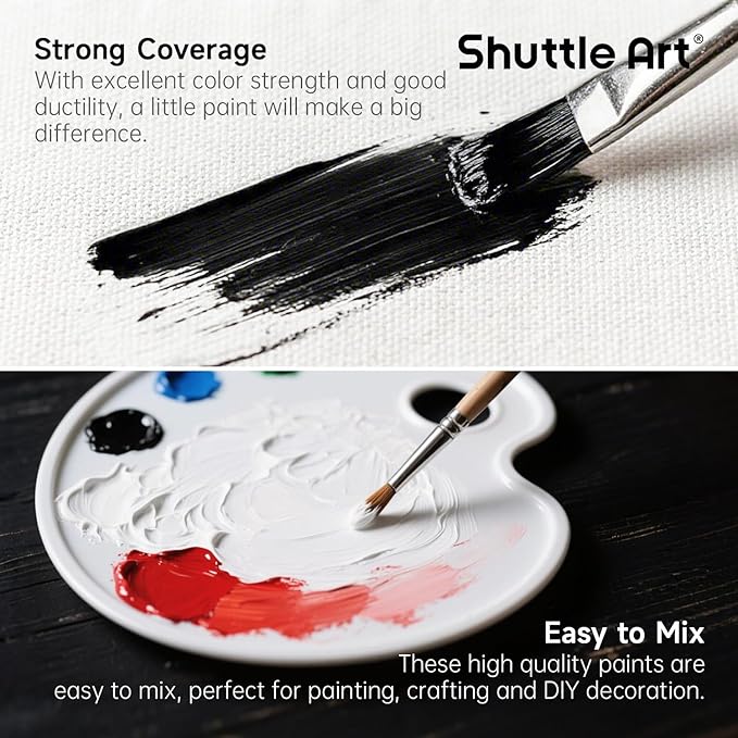 Shuttle Art Black Fabric Paint, 8.45 oz Fabric Paint - Image 4