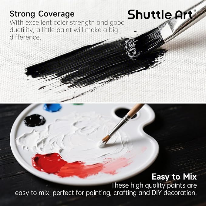 Shuttle Art Black Fabric Paint, 8.45 oz Fabric Paint - Image 4