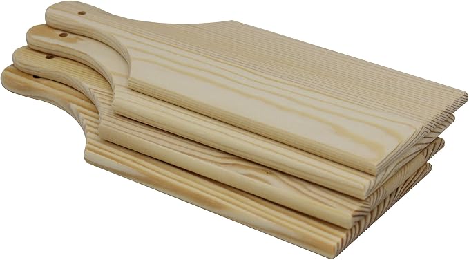 Package of 4 Unfinished Wooden Mini Cutting Boards - Image 4