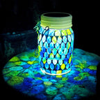 Mosaic Garden Decor Solar Outdoor Hanging Lights, Solar Mosaic Lanterns - Image 2
