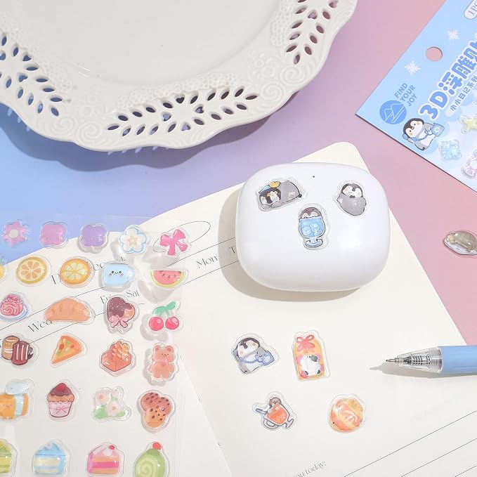 Girl's 3D Cute Japanese Puff Sticker, 100+ Kawaii Dessert and Animal Mini Puffy - Image 5