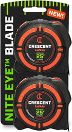 Crescent Lufkin 25 Ft Workhorse Nite Eye Tape Measure, 2 Pack, L1125NESET2V by Unknown