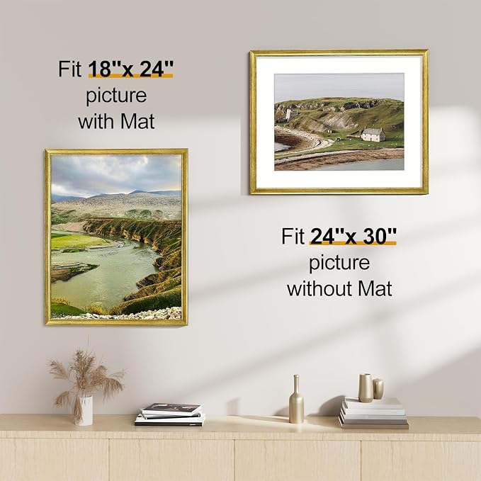 Vittanly 24x30 Picture Frames Set of 2, Ornate Vintage Photo Frame - Image 3