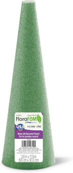 FloraCraft FloraFōM Cone 3.8 Inch x 11.9 Inch Green by FloraCraft