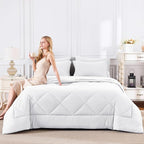 CozyLux King Size Comforter Set White - Image 7