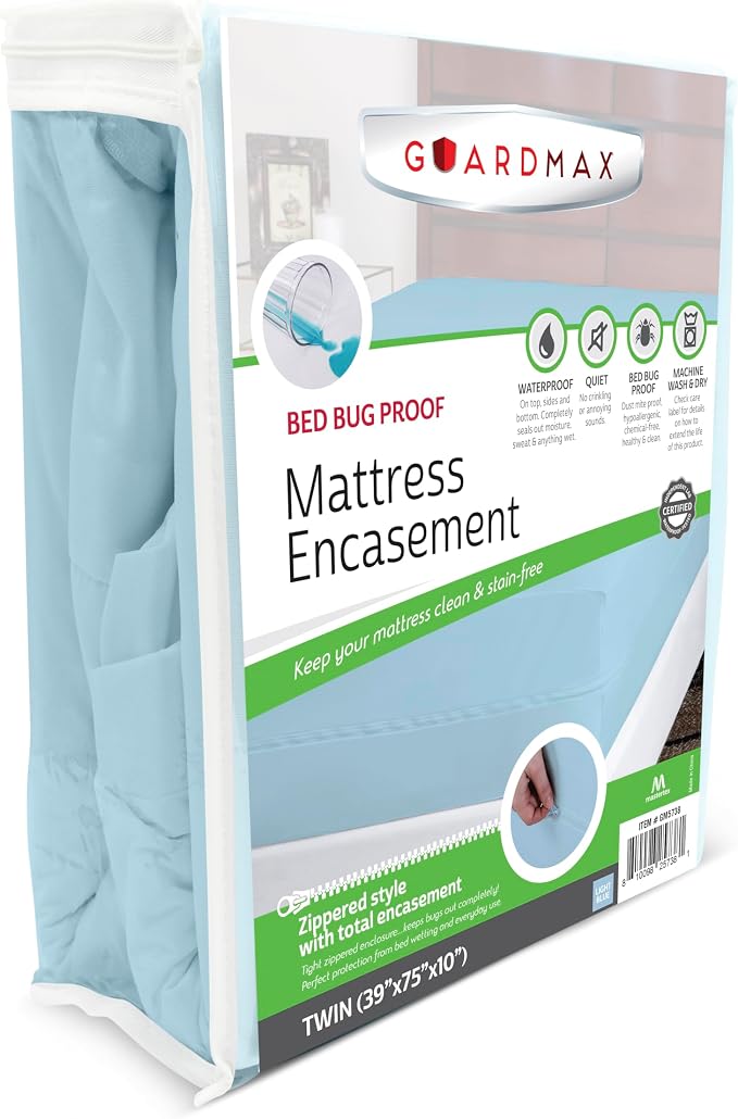 Guardmax Jersey Knitted Twin Zippered Mattress Encasement by Guardmax