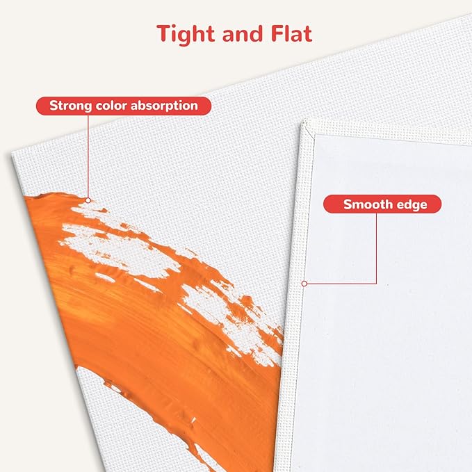 Canvas Boards 40 Pack, 8x10 Inch Small Painting Canvas Panels 100% Cotton | - Image 7