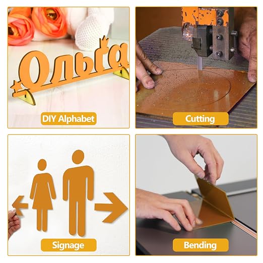 3 Pcs Deep Yellow 12 x 12 x 1/8 Inch Acrylic Sheets | Laser Cutting Plastic - Image 3