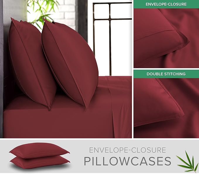 King Pillowcases by Pure Bamboo, Genuine 100% Organic Viscose Derived from - Image 4