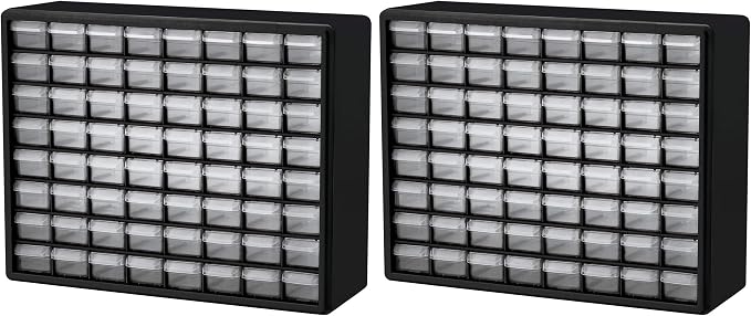 Akro-Mils 64-Drawer Plastic Storage Cabinet, 20-Inch W x 6-Inch D x 16-Inch H | by Akro-Mils
