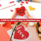 90 Pieces Heart Cutouts Paper Hearts Heart Shape Cards 5.5 Inches Large - Image 4