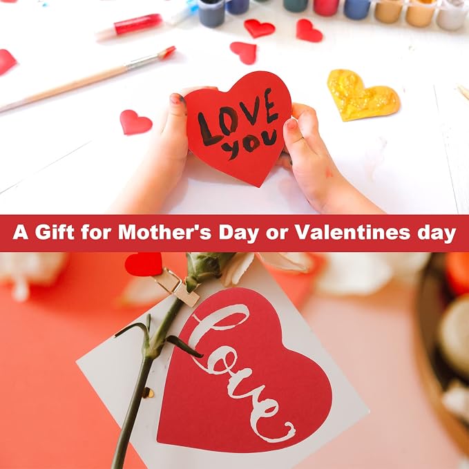 90 Pieces Heart Cutouts Paper Hearts Heart Shape Cards 5.5 Inches Large - Image 4