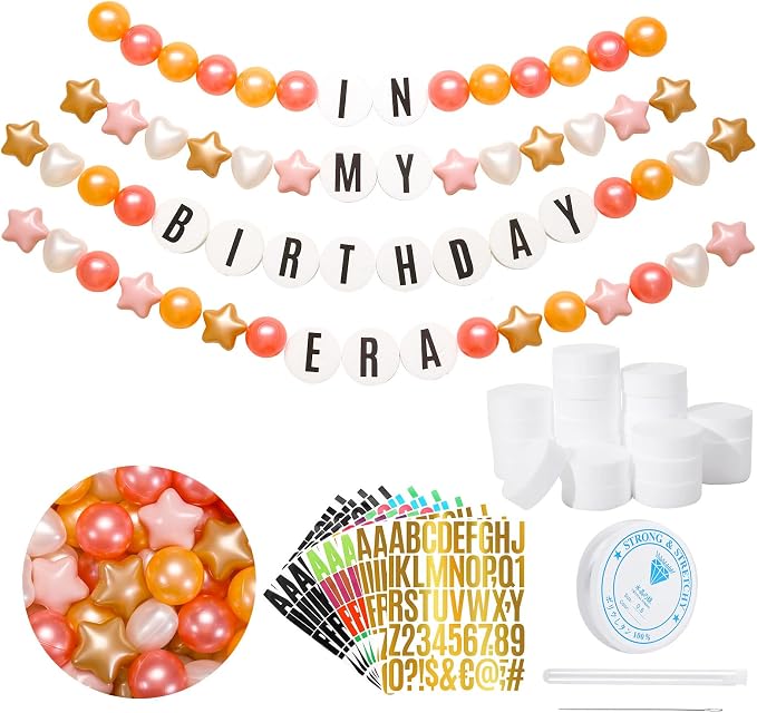 DIY Giant Friendship Bracelet Birthday Banner in My Birthday Era Banner Famous by Heopeis